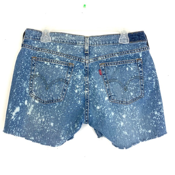 Levi's Pants - Levi’s Denim Cut Off Jean Shorts Bleach Splattered